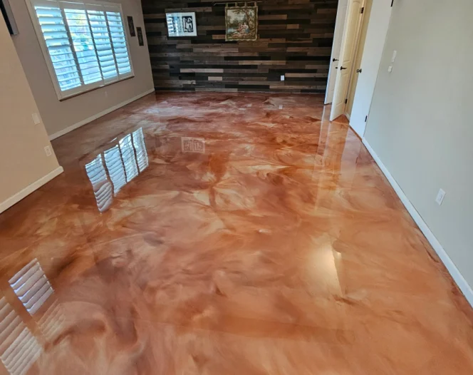 residential stained flooring